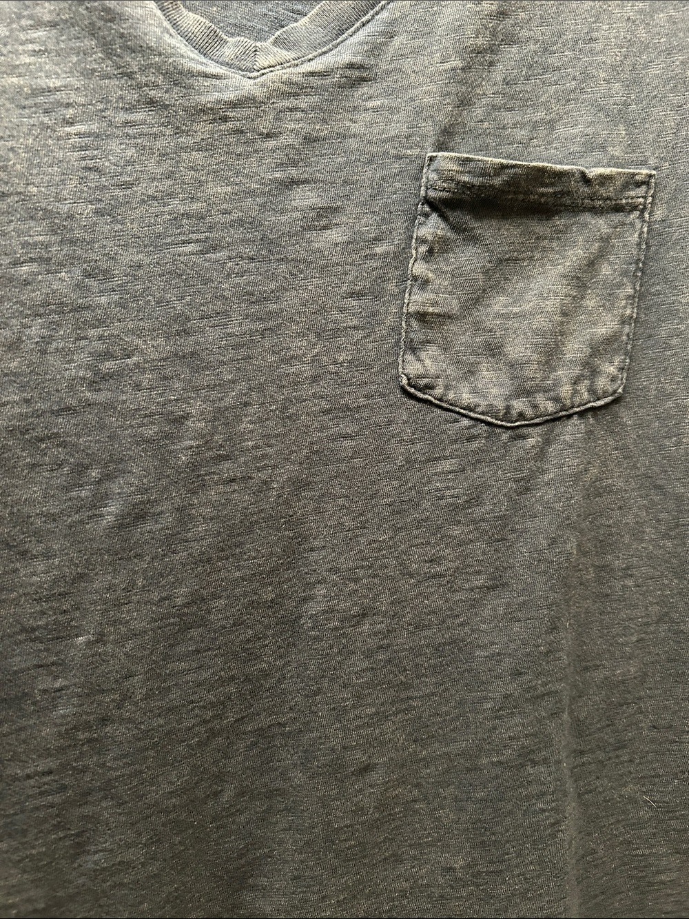Universal Threads Distressed Slub Knit Navy V- Neck Tee xl - Picture 3 of 4